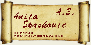 Anita Spasković vizit kartica